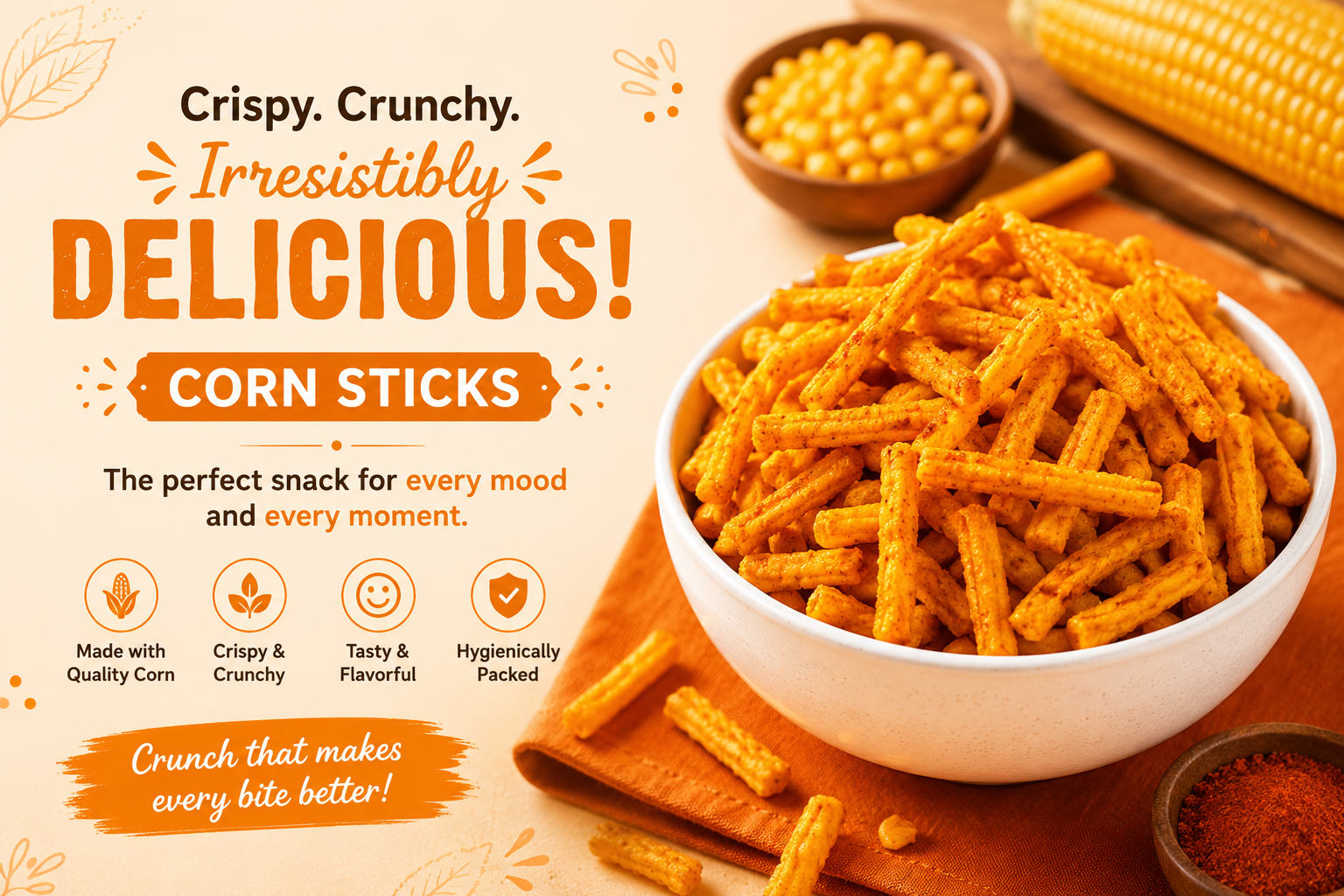 Corn Sticks – The Perfect Crispy Snack for Every Mood