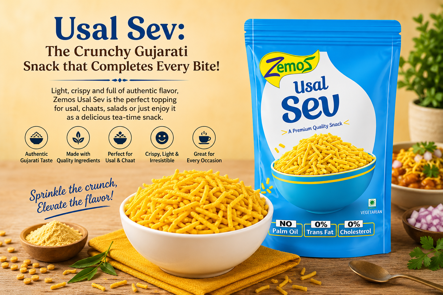 Usal Sev: The Flavorful Gujarati Snack That Adds Crunch to Every Bite