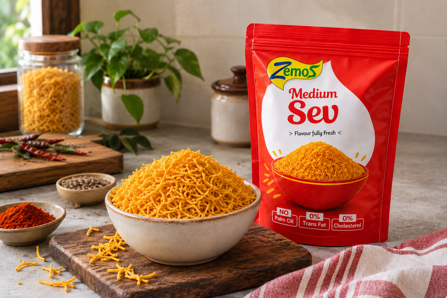 Medium Sev: The Everyday Gujarati Namkeen That Makes Every Snack Better