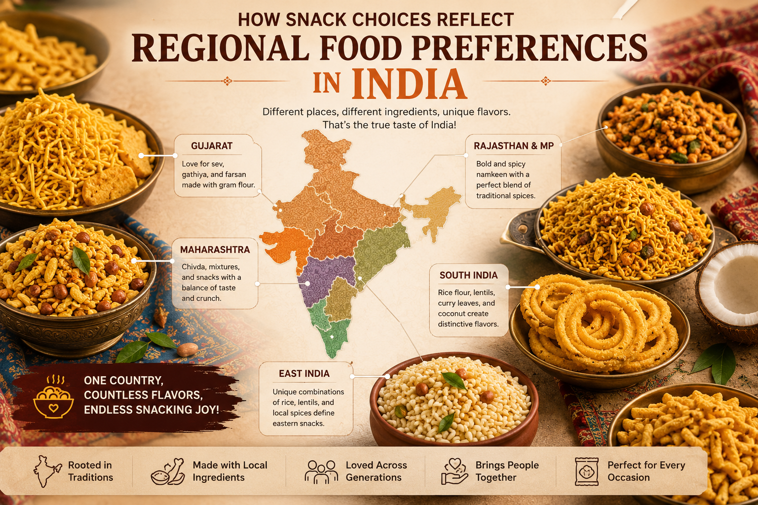 How Snack Choices Reflect Regional Food Preferences in India